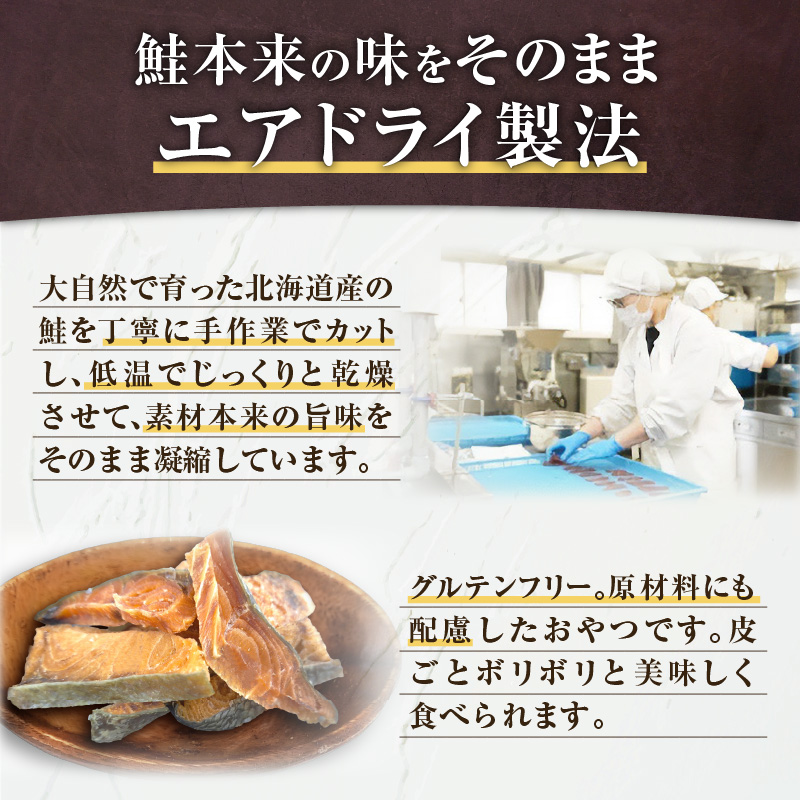 Cao Cao 北海道産 鮭ジャーキー 90g（30g×3袋）犬猫用おやつ　T035-004