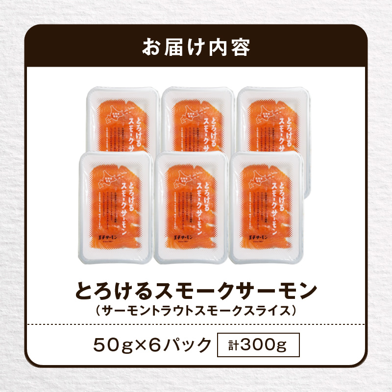 【王子サーモン】とろけるスモークサーモン 計300g　T041-006
