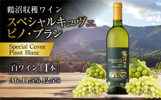 鶴沼収穫ワイン 【スペシャルキュヴェ ピノ・ブラン】 白ワイン 750ml×1本 アルコール 11.5％-12.5％ お酒 酒 ワイン 白 北海道 浦臼町