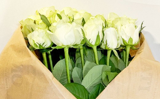 バラの花束 アドバンス(白)(40‐50本)| 花 バラ 薔薇 ローズ 生花 花束 ブーケ 白 贈り物 プレゼント ギフト【2026年11月下旬頃迄発送予定】