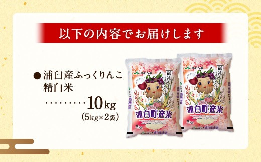 〈令和8年産〉浦臼産 ふっくりんこ 精白米 10kg （5kg×2袋） お米 米 ブランド米 北海道産 北海道 浦臼町 【2026年11月上旬より順次発送】