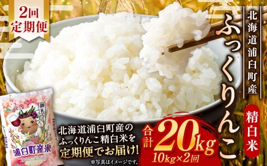 【2回定期便】<令和8年産>浦臼産ふっくりんこ 精白米 10kg(5kg×2袋) | 米 お米 こめ コメ ブランド米 白米 精米 ごはん ふっくりんこ 定期 定期便 北海道産 浦臼産 北海道 浦臼町