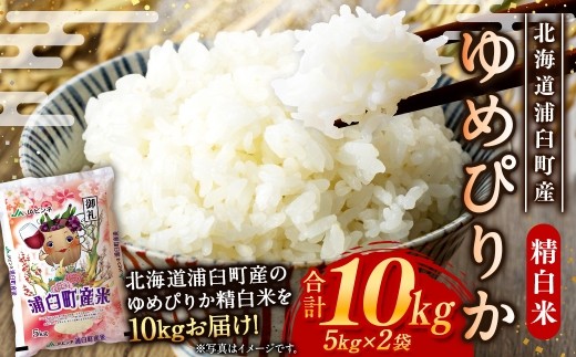 〈 令和8年産 〉 浦臼産 ゆめぴりか 精白米 10kg （ 5kg × 2袋 ） お米 米 こめ コメ 白米 白飯 飯 ご飯 おにぎり ブランド米 ブランド 国産 北海道産 和食 【 2026年10