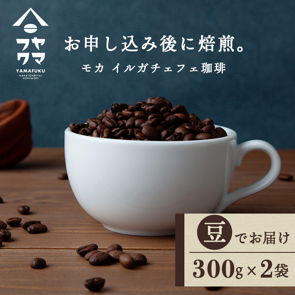 イルガチェフェ（豆） 300g×２袋 自家焙煎珈琲 シングル ギフト ヤマフクコーヒー 北海道 中頓別