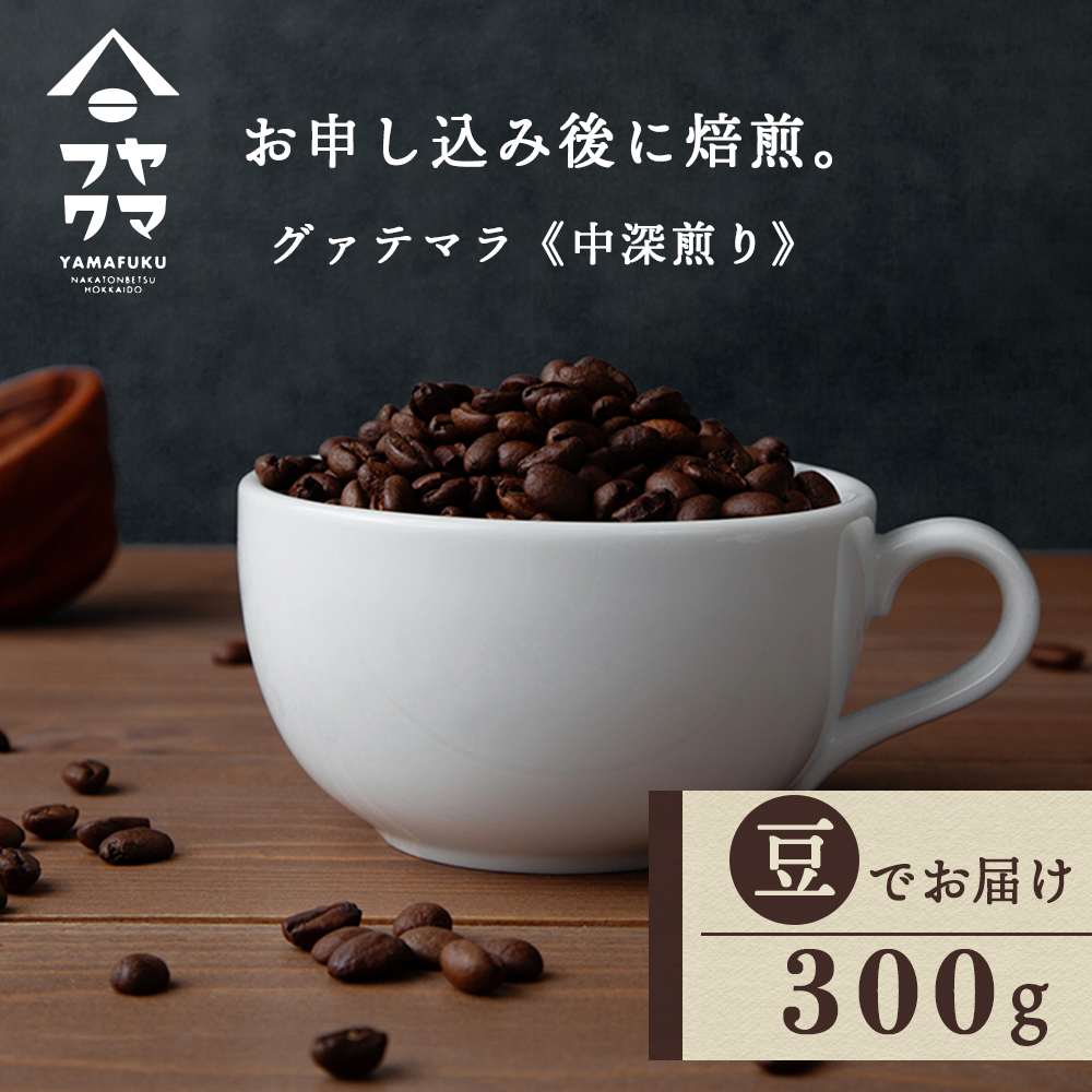 自家焙煎珈琲 グァテマラ　中深煎り（豆） 300g