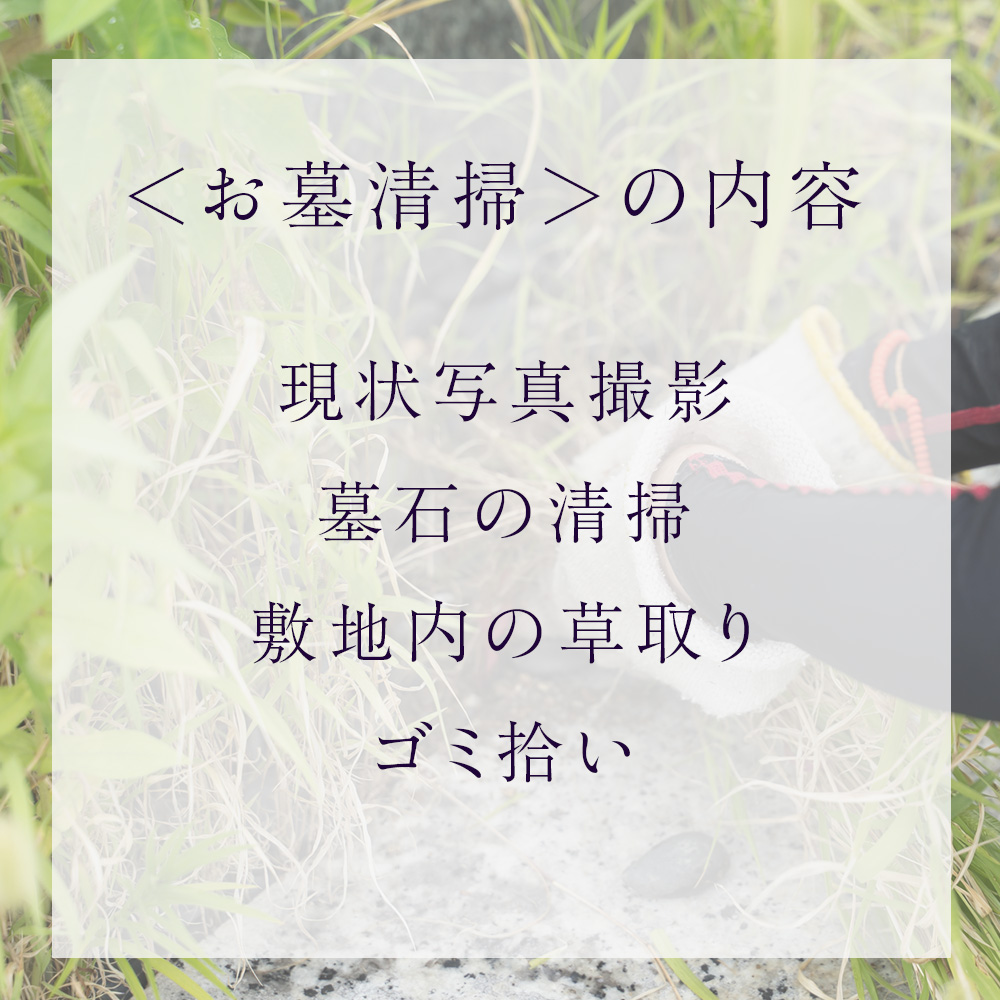 お墓清掃・供花・お参り