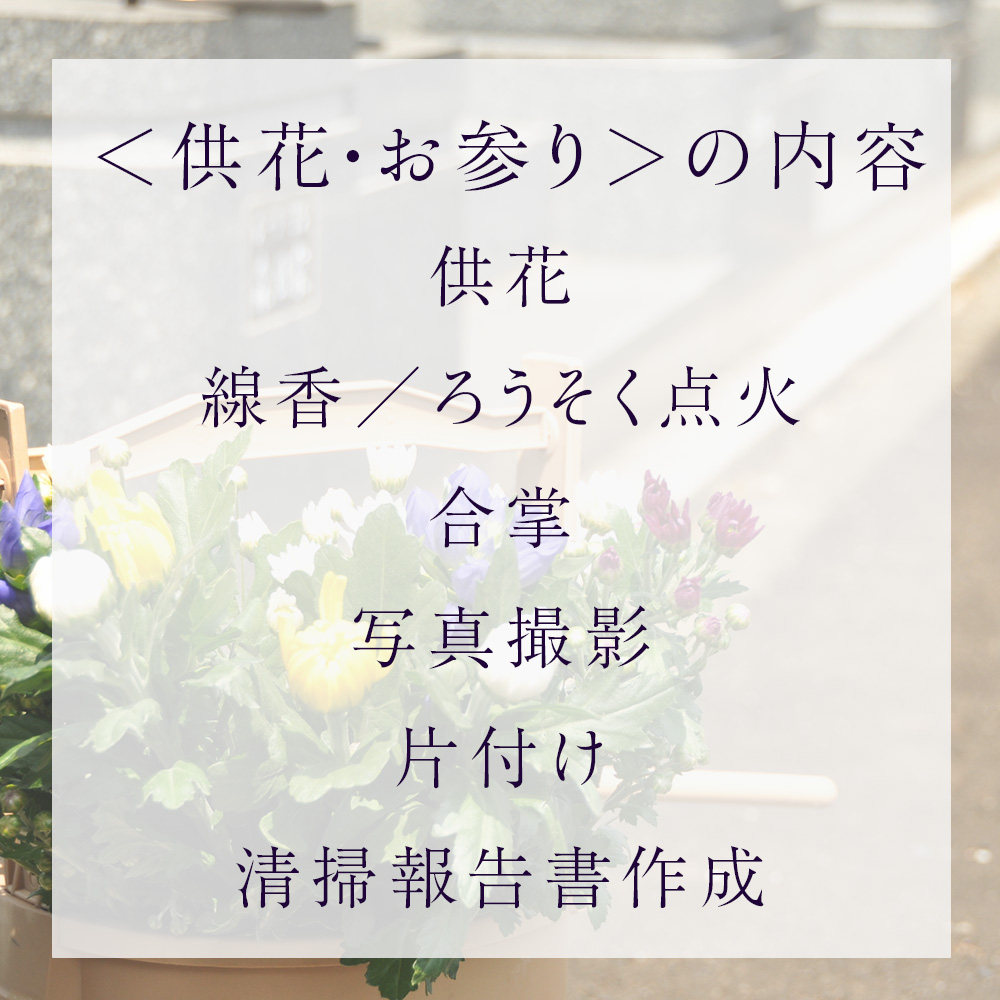 お墓清掃・供花・お参り