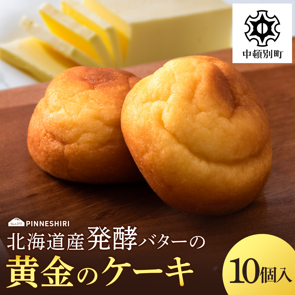 ケーキ 黄金のケーキ 10個 ≪道の駅ピンネシリ≫ 常温 個包装 焼き菓子 スイーツ お菓子 可愛い