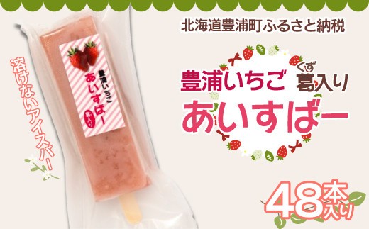 北海道 豊浦町 いちご アイス バー 48本