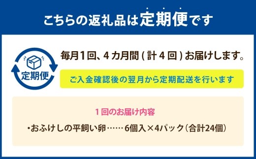 [ 定期1ヶ月毎4回 ] 北海道 豊浦 おふけしの平飼い卵 24個 卵 たまご タマゴ 玉子 エッグ 黄身 鶏卵 ゆで卵 目玉焼き 卵焼き 卵かけご飯 たまごかけごはん TKG 平飼い卵 冷蔵 定期