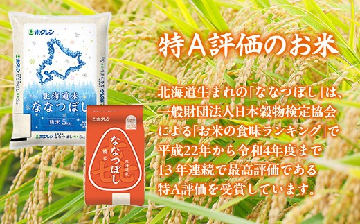【3ヶ月定期配送】(精米2kg)ホクレン喜ななつぼし