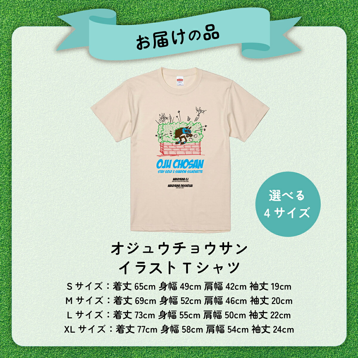 TVで紹介！【オジュウチョウサン】イラストＴシャツ_S-XLサイズ【ふるさと納税 人気 おすすめ  馬 競馬 競走馬 オジュウチョウサン グッズ 北海道 平取町 びらとり 】 BRTV005-v