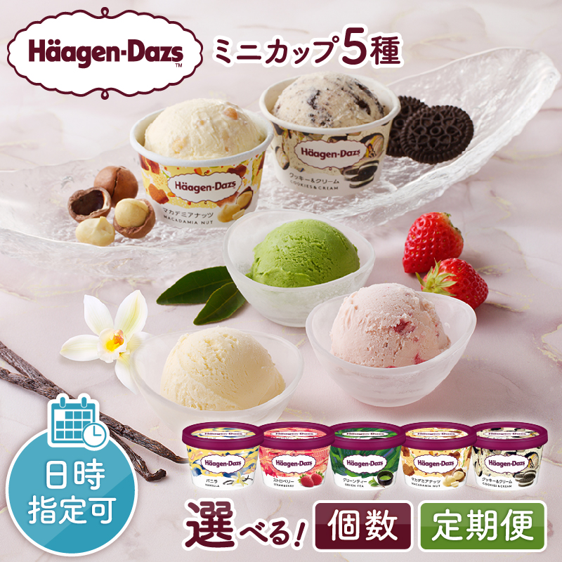 【個数と定期便が選べる!!】【着日指定できます!!】ハーゲンダッツ『定番ミニカップ5種セット』_H0016-111-SKU