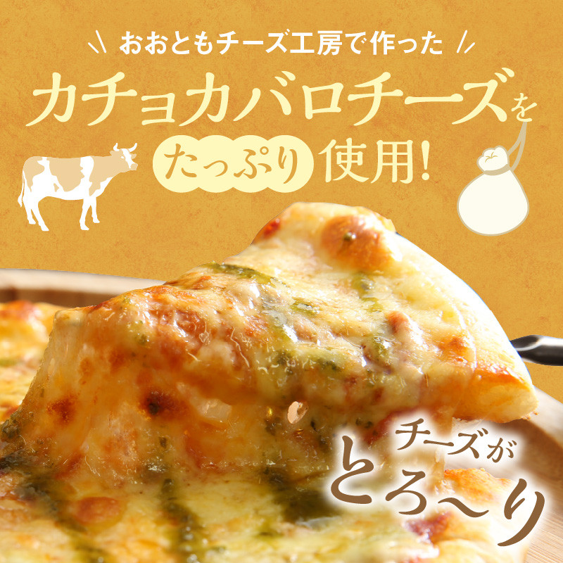 【おおともチーズ工房】【北海道チーズ工場のピザ】カチョカバロチーズたっぷりの、厳選ピザの詰め合わせ_H0003-151