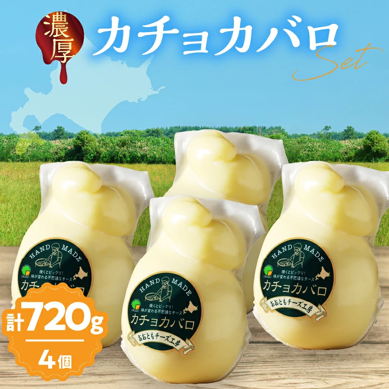 【おおともチーズ工房】《み～んな大好き!!》カチョカバロチーズ180g×4個セット_H0003-120