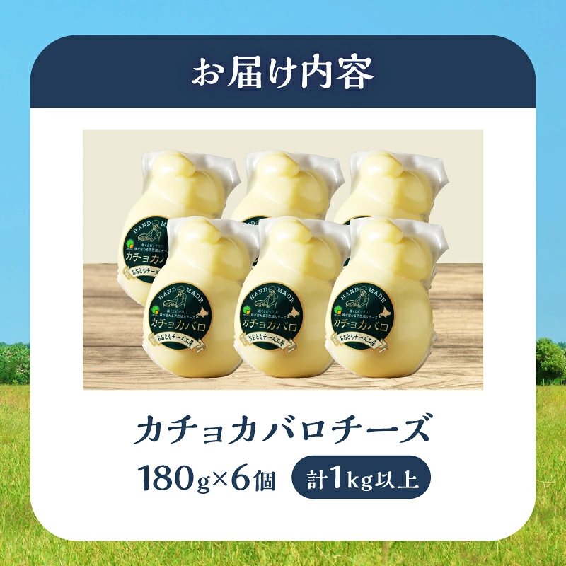 【おおともチーズ工房】《満腹セット!!》カチョカバロチーズ180g×6個_H0003-163