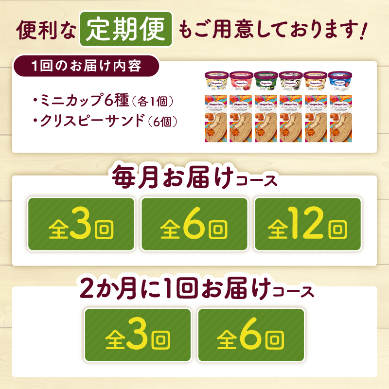 【個数と定期便が選べる!!】ハーゲンダッツ『ミニカップ＆クリスピーサンド ザ・リッチキャラメル』アイスクリーム_H0016-121-SKU