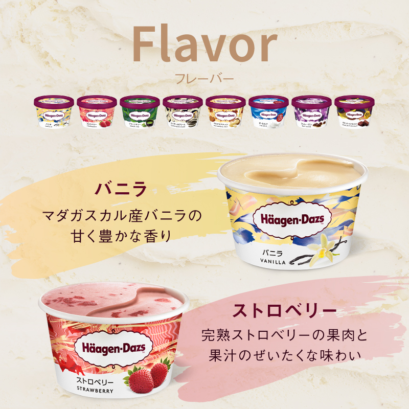 【3種類から1種選べる!!】【着日指定可】 ハーゲンダッツ『ミニカップ12個セット(定番フレーバー&選べるフレーバー)』 _H0016-114-SKU