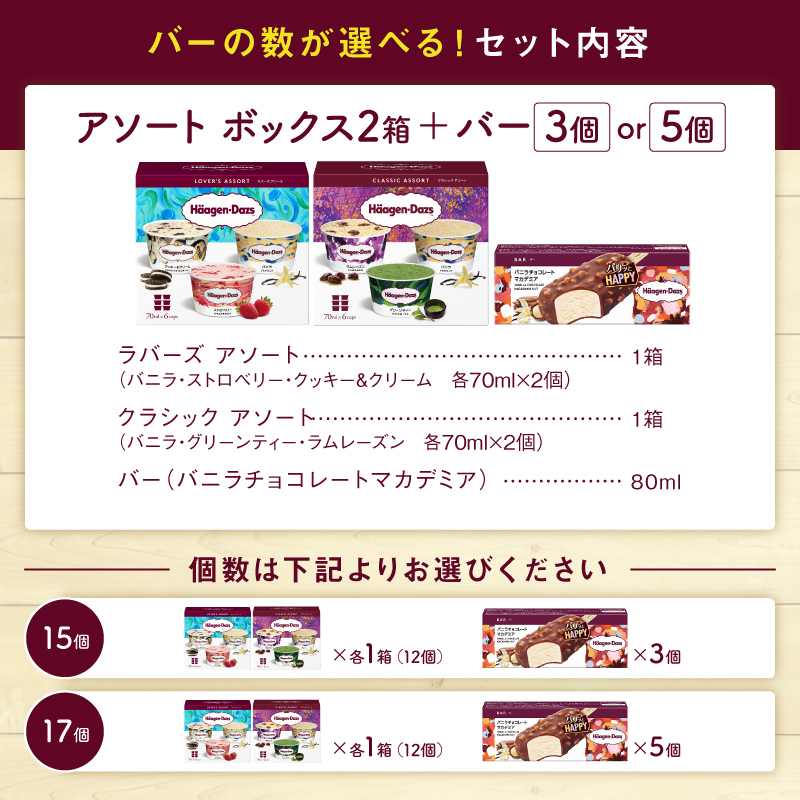 【バーの数が選べる!!】ハーゲンダッツ バラエティセット(アソート＆バー)_H0026-100-SKU