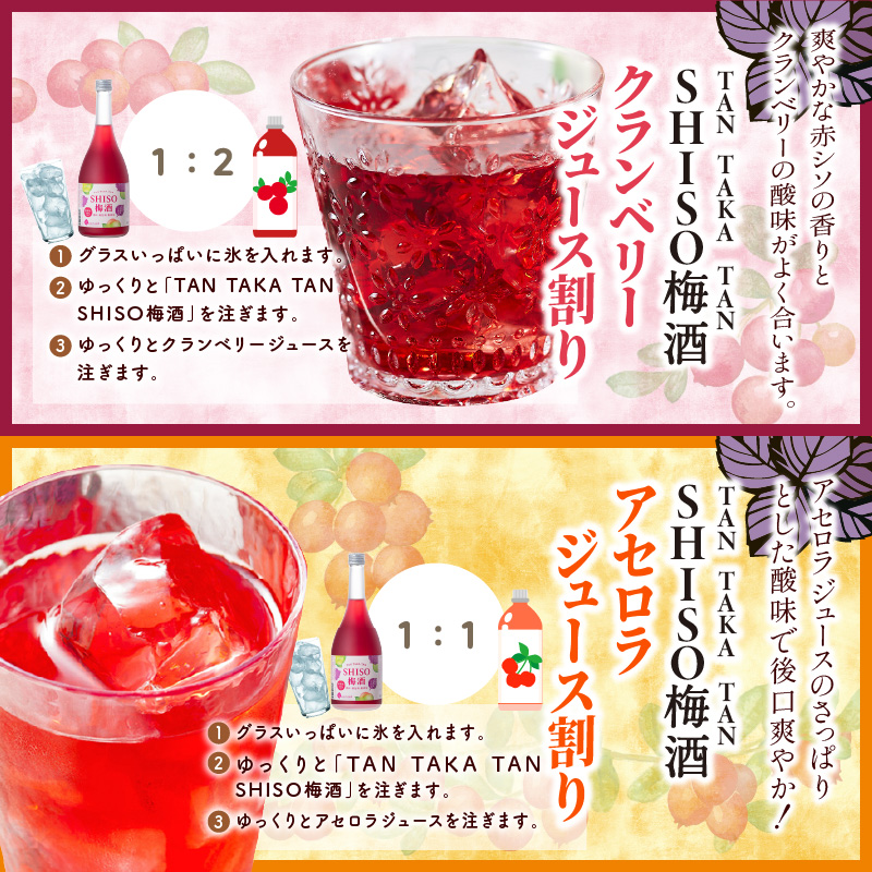 鍛高譚(たんたかたん)の梅酒 720ml【4本セット】