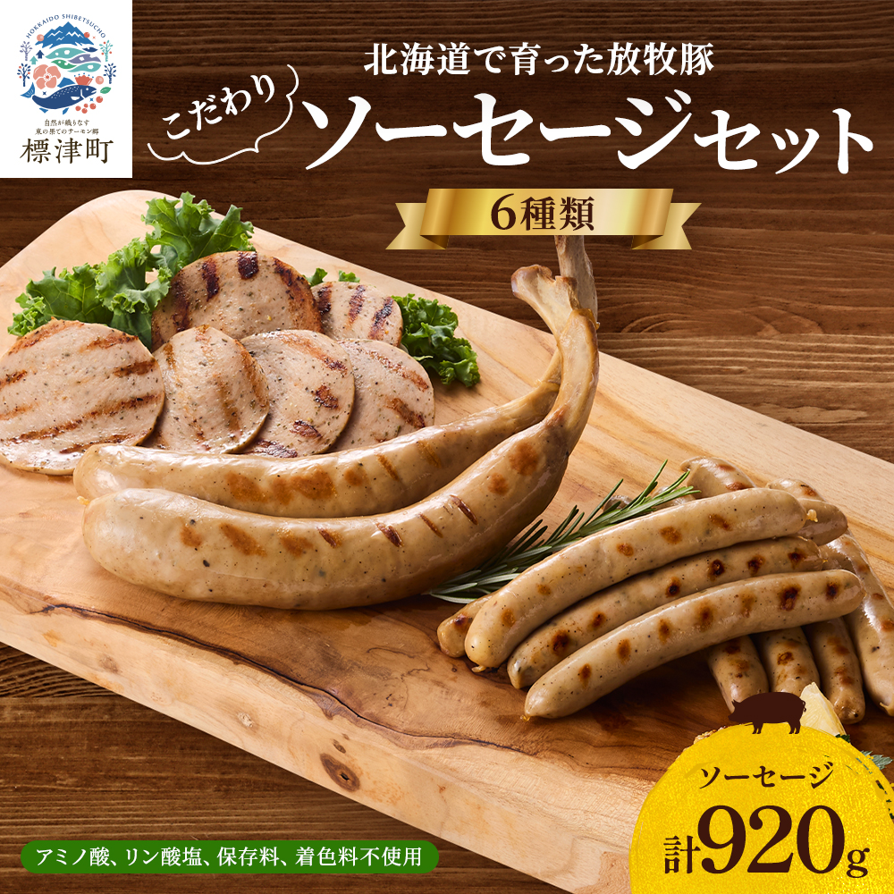 ＜ 無添加 ・ 無着色 ＞ ソーセージ 6種 セット ( 920g ) 詰め合わせ 国産 人気 おすすめ ギフト ソーセージ あらびきウインナー バジルウインナー フランクフルト 小分け 保存料不使用