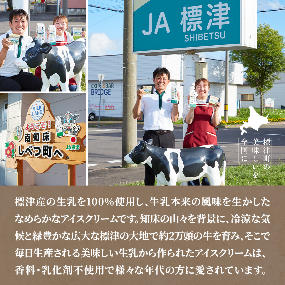 しべつ牛乳アイス 選べる 6~24個 北海道産 無添加 アイスクリーム バニラ カップ 詰め合わせ 生乳 国産 スイーツ デザート ジェラート ミルク 菓子 ご褒美 ギフト プレゼント 北海道 標津町