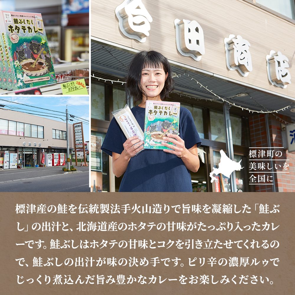 鮭ぶしだし ホタテカレー 2~10食セット 北海道産 レトルト カレー 人気 おすすめ 国産 ホタテ ほたて 帆立 お試し かれー れとると レトルトカレー レトルト食品 惣菜 便利 簡単 常温