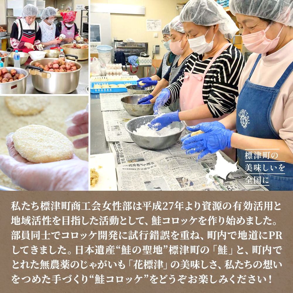 北海道産 鮭 コロッケ 10個 入り 国産 手作り 冷凍 個包装 小分け 袋 ブランド じゃがいも いも 芋 鮭コロッケ 手作りコロッケ ころっけ さけ サケ しゃけ シャケ サーモン さーもん 惣菜