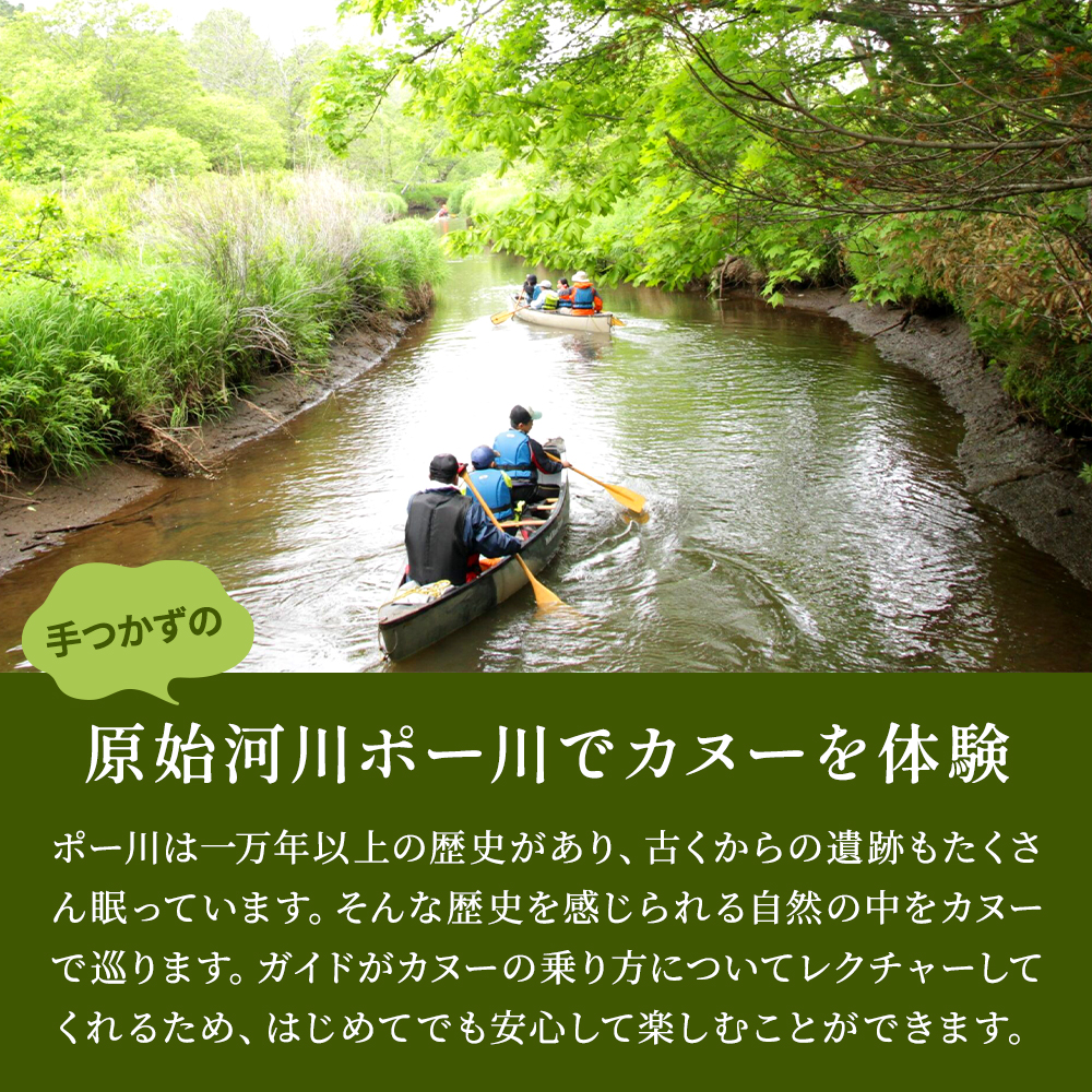 ＜歴史感じるガイドツアー＞ 原始河川ポー川 カヌー 2名 様分 (5月～11月上旬) ペア チケット ツアー つあー 夏休み 夏 長期休暇 休暇 アウトドア アウトドア体験 レジャー 観光 旅行 旅行