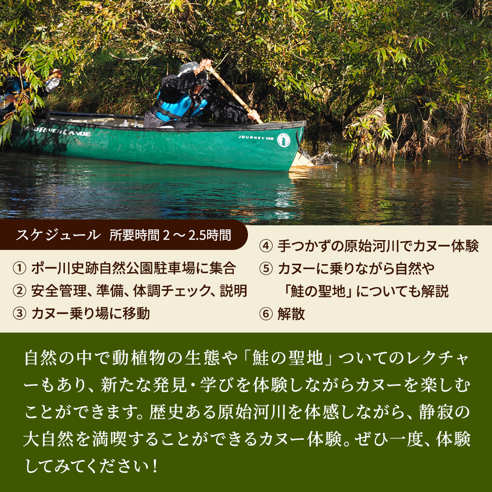 ＜歴史感じるガイドツアー＞ 原始河川ポー川 カヌー 2名 様分 (5月～11月上旬) ペア チケット ツアー つあー 夏休み 夏 長期休暇 休暇 アウトドア アウトドア体験 レジャー 観光 旅行 旅行