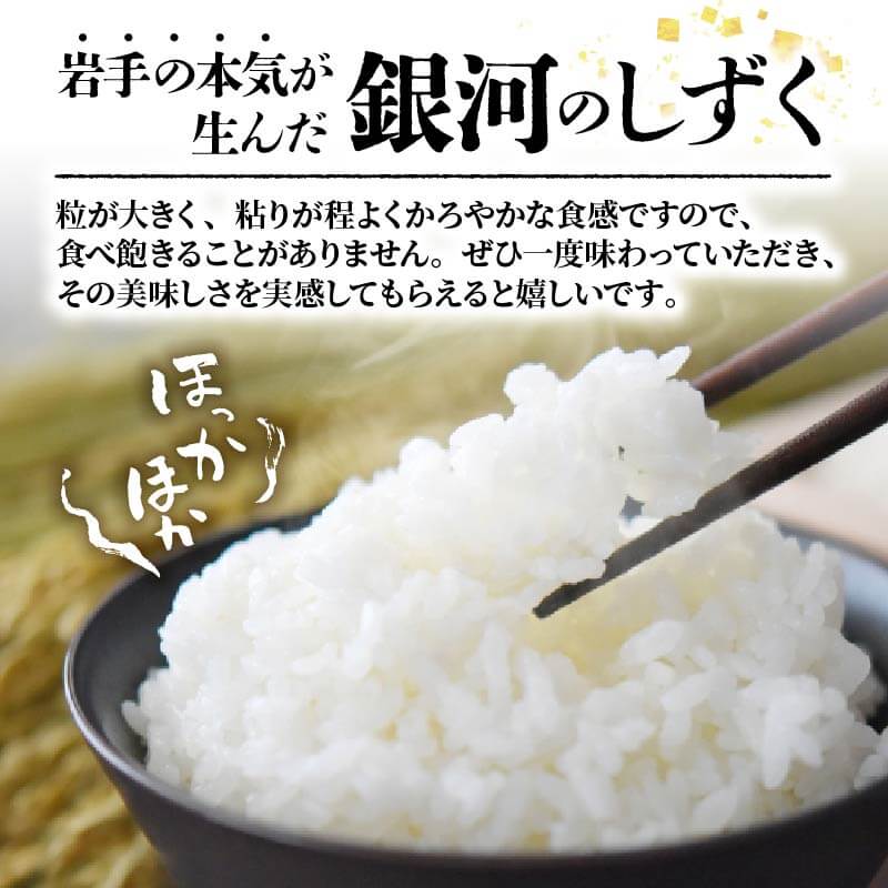 【単品/定期便】 銀河のしずく 米 精米 20kg (10kg×2袋) 白米 ブランド米 はくまい 一等米 rice お米 備蓄 ライス コメ こめ ご飯 ごはん 災害 被災 震災 岩手県 大船渡 大船渡市 三陸 国産