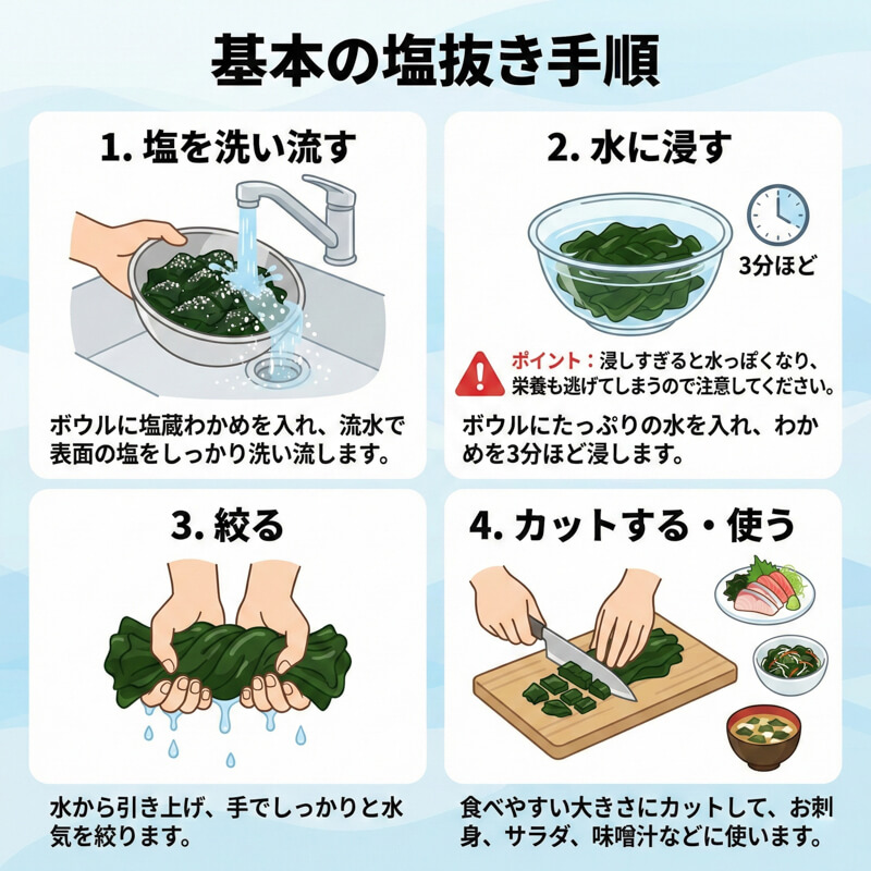 【三陸産】 塩蔵わかめ 500g～1kg わかめ ワカメ 小分け 若芽 湯通し 海藻 海産物 味噌汁 酢の物 スープ しゃぶしゃぶ サラダ お刺身 刺し身 刺身 末崎 三陸 大船渡 国産