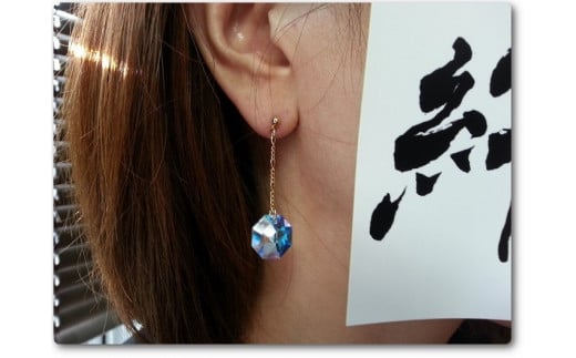 復興の光（スワロフスキーアクセサリー）ネックレスピアスセット あくせさりー ネックレス ピアス 支援 復興 テレビ TV 放送 ニュース 番組 大船渡 大船渡市 三陸 岩手県