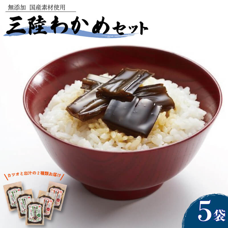 三陸わかめ 無添加 三陸 常温 大黒柱 5袋 セット わかめ ワカメ 若芽 佃煮 おかず 惣菜 おつまみ 晩酌 海藻 三陸 岩手 大船渡 岩手県 大船渡市