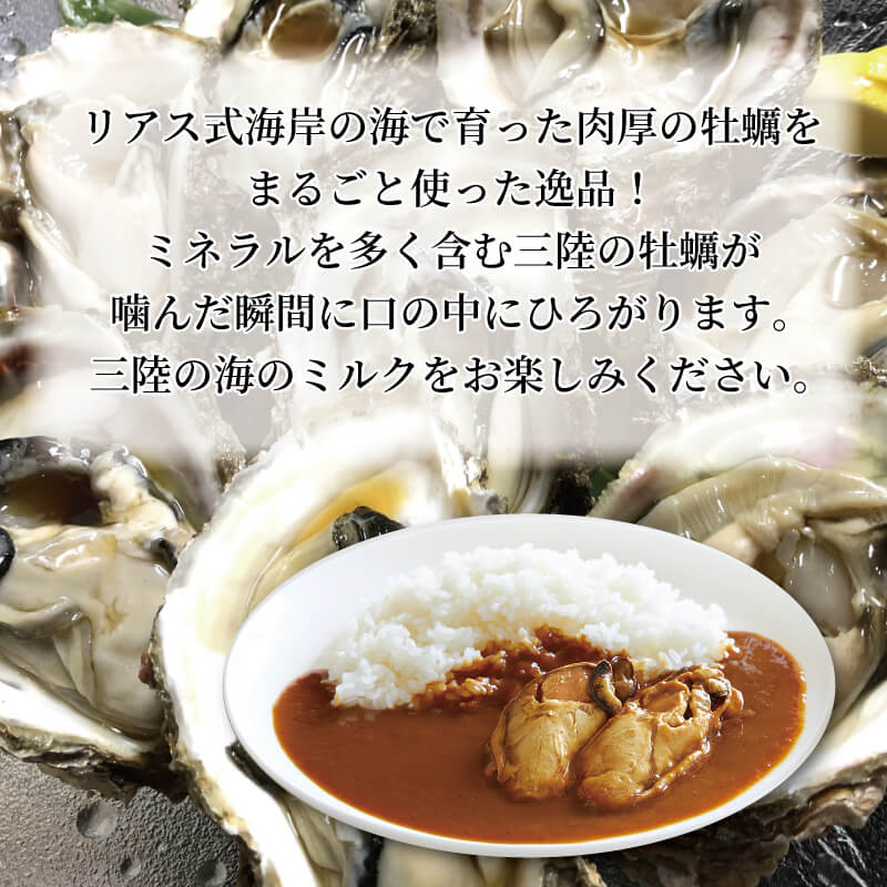 牡蠣 カレー 3食 レトルト かれー curry スパイス スパイシー 簡単 時短 ごはん 夕飯 おかず 常温 保存 常温保存 パスタソース レンジ 加工食品 惣菜 大船渡 三陸 岩手県 国産 かき