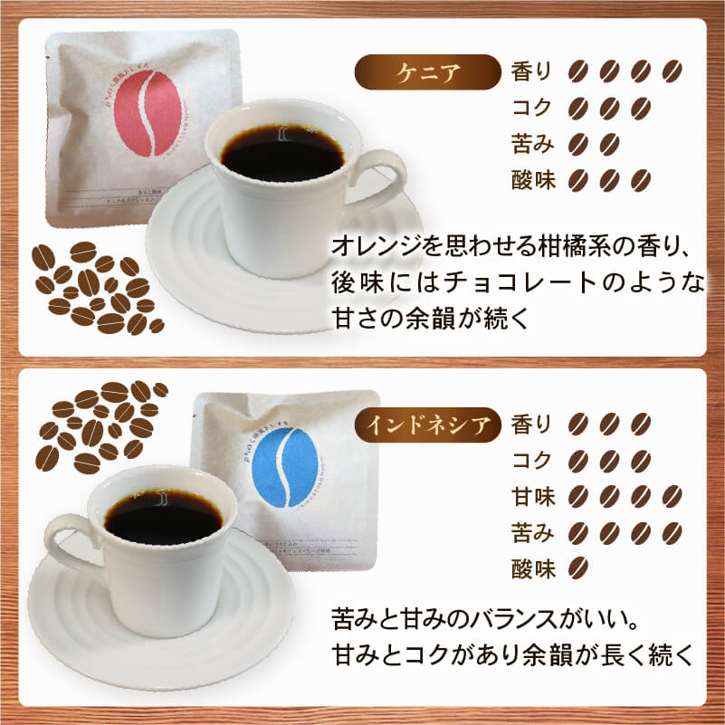 【みちのく潮風トレイル 限定パッケージ】ドリップパックコーヒー 選べる種類 / 袋数 インドネシア ケニア 煎りたて 注文焙煎 シングルオリジン 三陸 大船渡市 自家焙煎 ストレート コーヒー