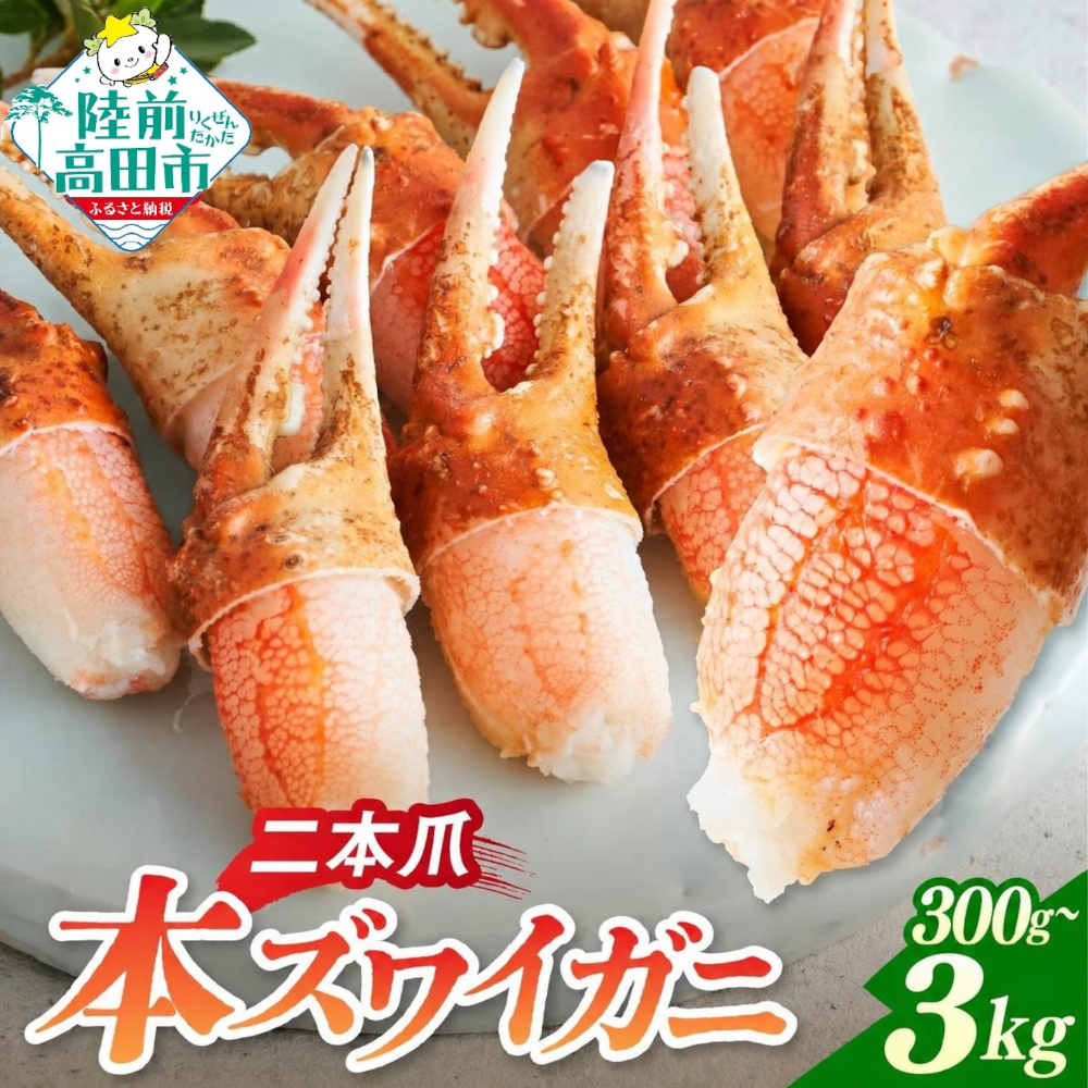 本ズワイガニ 二本爪 選べる 300g～3kg (1パック300g) 【 かに 簡単 ズワイガニ 爪肉 おつまみ 寿司 海鮮丼 蟹 カニ 魚介 海鮮 お正月 おせち 】 RT1276