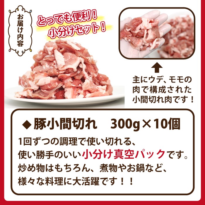 ありすぽーく 小間切れ 小分けセット 総量3000g