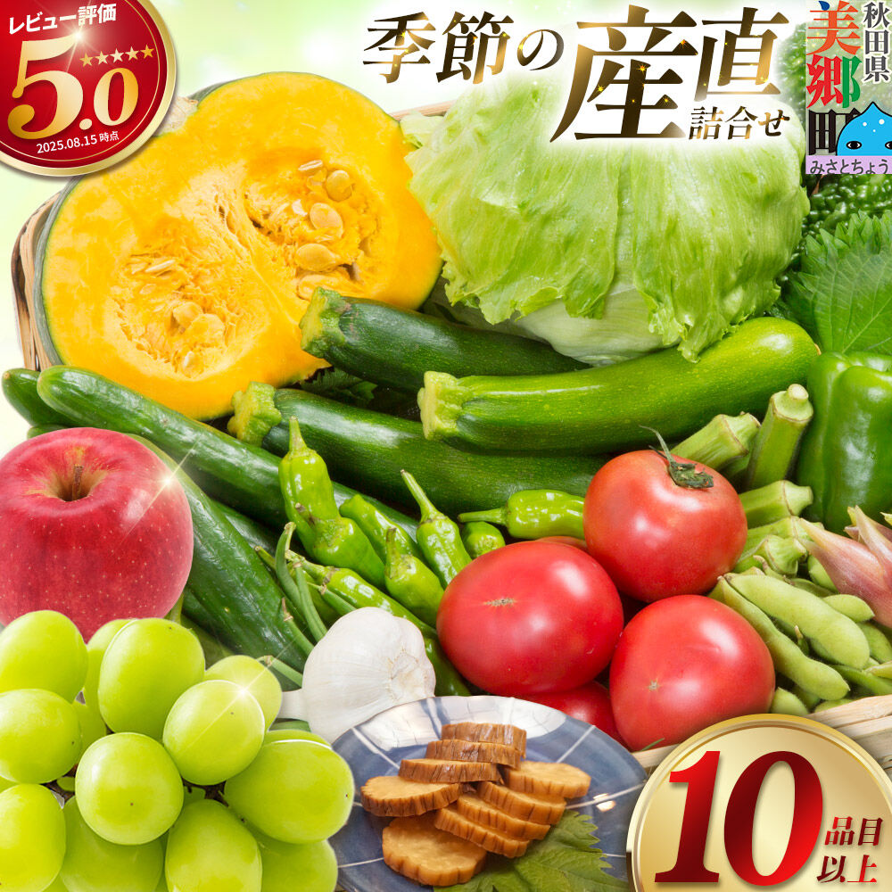 季節の産直詰め合わせ 野菜 山菜 果物 フルーツ お菓子 漬物など [産直 野菜 詰め合わせ 山菜 果物 お菓子 おまかせ お任せ] |01_mac-151401