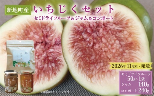 ＜2026年11月下旬発送＞ 国産 いちじくを使った セミドライフルーツ(50g)  ジャム(140g) コンポート(240g)セット 福島県 新地町産 | フルーツ 果物 無花果 ドライイチジク イ