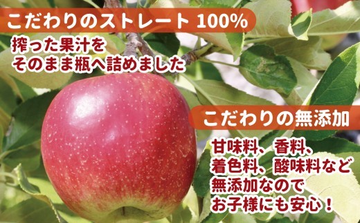新地町産 りんごジュース 100％ ストレート果汁 1000ml×6本セット サンふじ ＜2027年1月以降順次発送＞ | 無添加 甘味料不使用 果物 くだもの リンゴ フルーツ アップルジュース 送