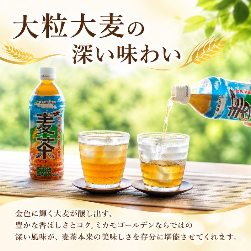 スピード発送!! 麦茶 1箱 ( 500ml × 24本 ) JGAP認証 二条大麦 使用 JA お茶 茶 ペットボトル 麦 大麦 ノンカフェイン カフェインゼロ 水分補給 茨城 筑西