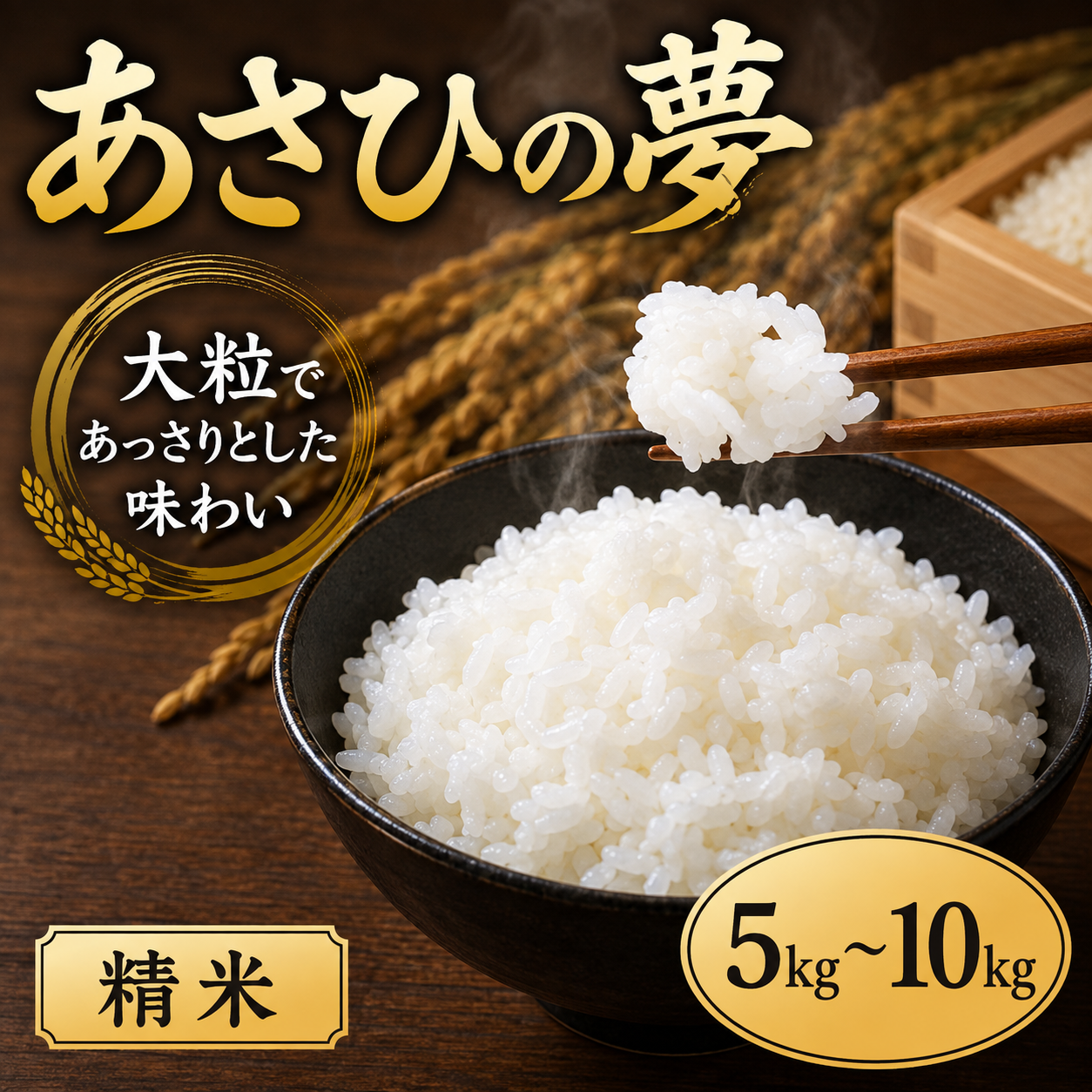 【最短1週間以内発送！】 あさひの夢 5kg 【精米】  令和7年産 1袋 白米 米 お米 ライス 5キロ 米5kg ごはん こめ コメ はくまい ※ ブランド米 おむすび