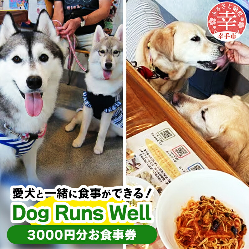 ”愛犬と伴にお食事” Dog Runs Well