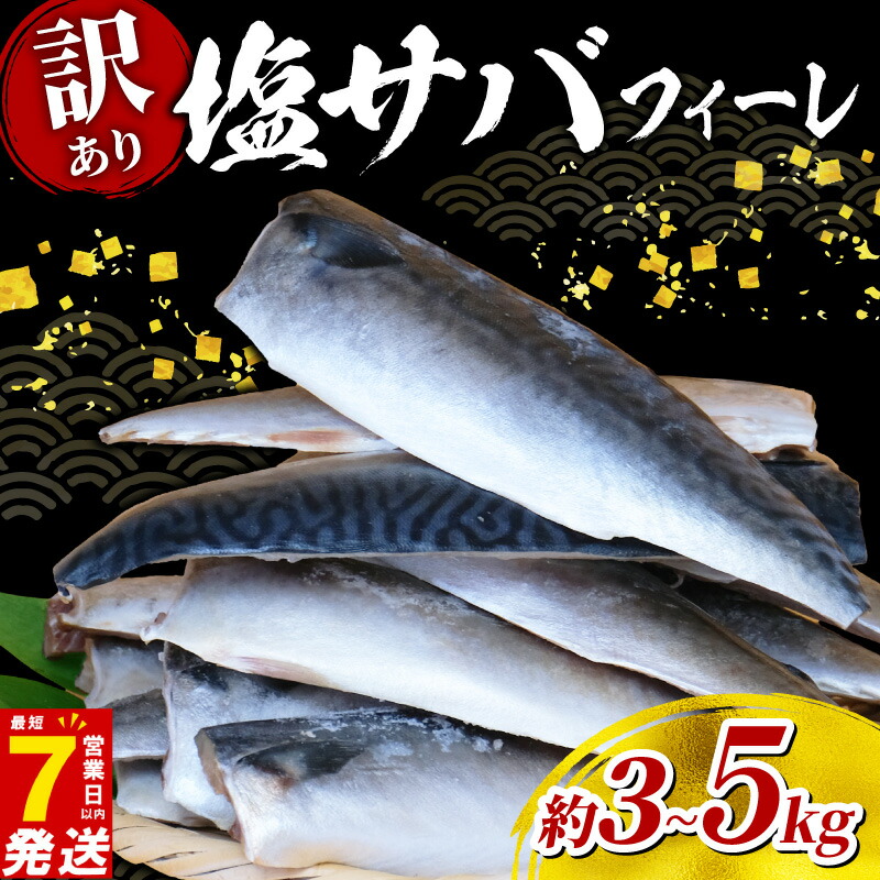 ＼最短7営業日以内発送／ 訳あり 国産 塩 サバ フィーレ 3kg 5kg さば 鯖 さばフィーレ サバフィレ saba 不揃い 規格外 訳アリ わけあり 冷凍 食品 冷凍食品 切身 切り身 魚 魚介