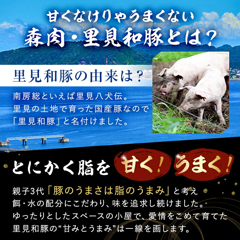 房総ブランド豚 里見和豚 黄金の焼豚(肩ロース肉1本約1.2kg)) mi0017-0021