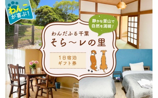 【一日宿泊券】 わんだふる千葉　そら～レの里　宿泊ギフト券 mi0123-0001 【 犬と宿泊 愛犬 わんこ 愛犬旅行 ペット専用 ペット ドックラン 旅行 チケット 宿泊 宿泊券 旅行券 ホテル
