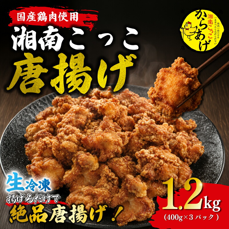 唐揚げ 1.2kg ( 400g × 3パック ) 【かながわグルメフェスタ グランプリ】 鶏肉 からあげ 生肉 生 冷凍 冷凍からあげ 冷凍惣菜 揚げるだけ 信玄どり 神奈川県 平塚市 鳥仲商店