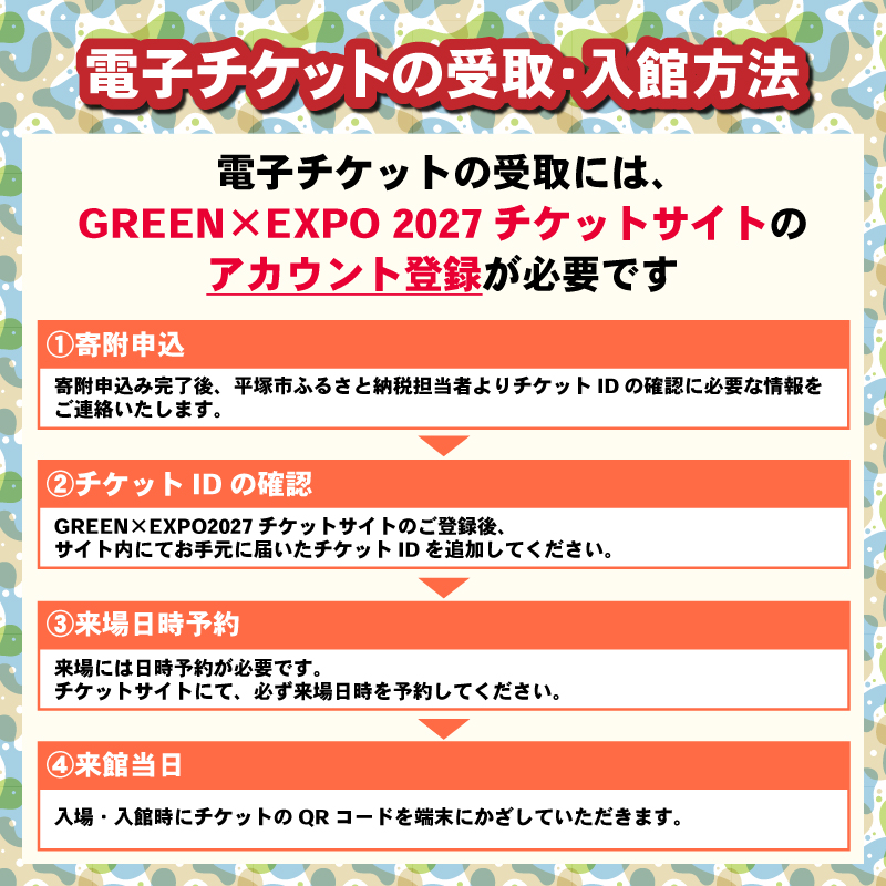 GREEN×EXPO 2027 入場チケット 1日券 特別割引券 横浜市 園芸博 入場券 入場チケット グリーンエキスポ 園芸 横浜 チケット 電子チケット 体験チケット 入場チケット 大人 中人 小人 神奈川県 平塚市