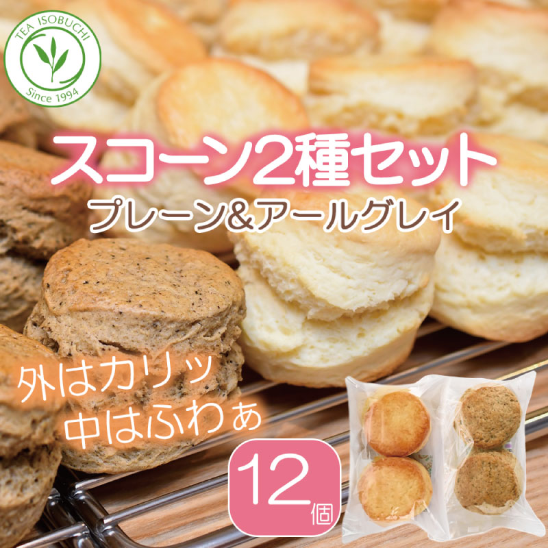 スコーン 12個 セット 2種 ( プレーン 6個 アールグレイ 6個 ) 焼き菓子 お菓子 焼菓子 おやつ 洋菓子 デザート スイーツ 人気 発酵 バター コク 風味 すこーん スコン scone